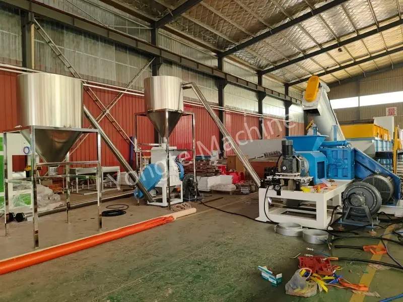 Yongte Plastic Waste Recycling Machine operates in India, providing a solution for plastic road waste recycling