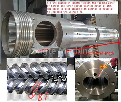 PVC pipe screw barrel