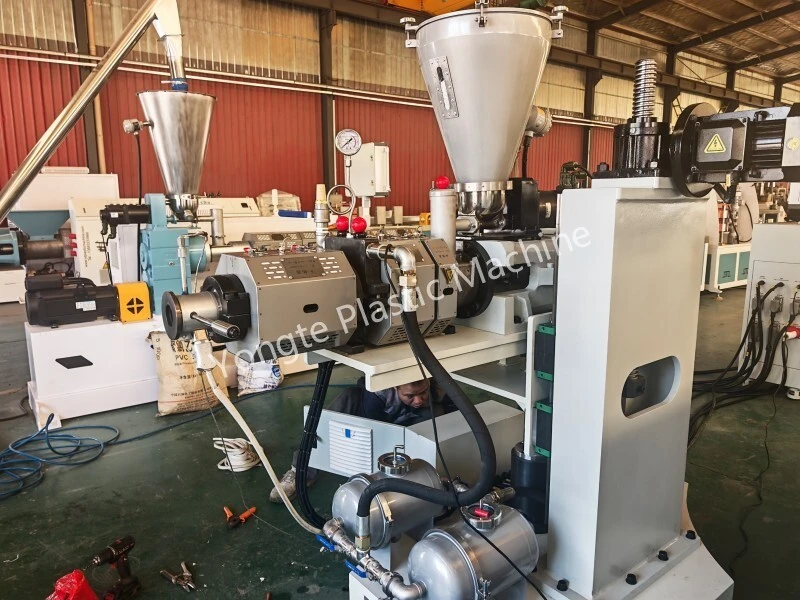 SJSZ35 Conical Double Screw Extruder untuk Jepun
